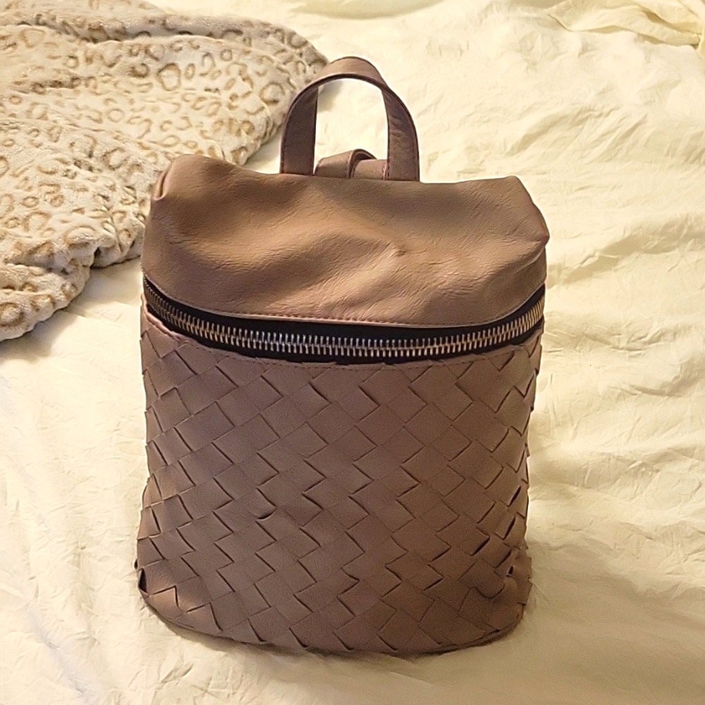 Madison West Taupe Beige backpack style purse